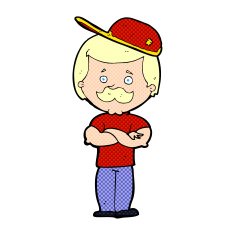 cartoon manly man N3