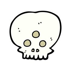 cartoon mystic skull N3
