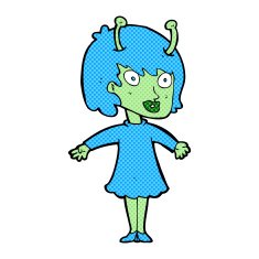 cartoon alien woman N27