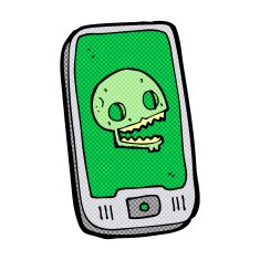 cartoon virus on mobile phone N3