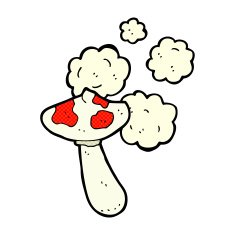 cartoon toadstool mushroom N3