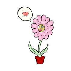 cartoon flower N34