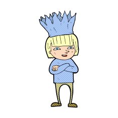cartoon person wearing paper crown N3