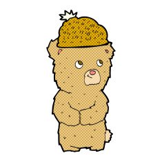 cartoon bear in hat N53
