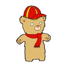 cartoon bear in hat N55