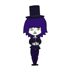 cartoon halloween vampire girl N24
