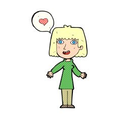 cartoon woman in love N64