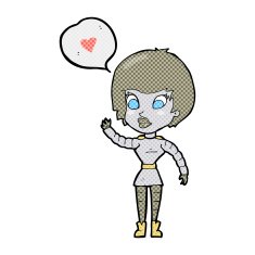 cartoon robot woman N6