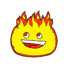 cartoon happy fire N3