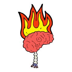 cartoon brain on fire N3