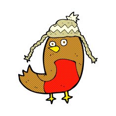 cartoon robin in hat N3