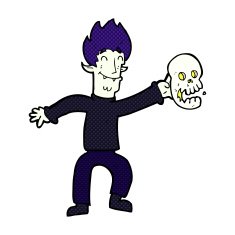 cartoon spooky vampire N22
