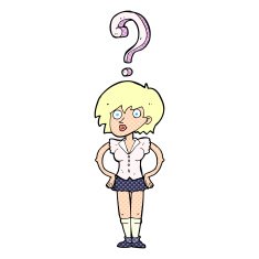 cartoon confused woman N12