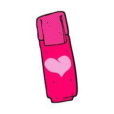 cartoon pink felt tip pen N3