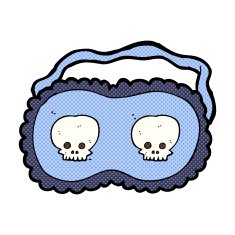 cartoon skull sleeping mask N3