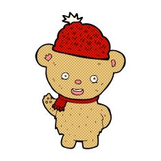 cartoon bear in hat N63