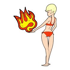 cartoon woman making gesture N3