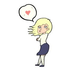 cartoon woman talking about love N3