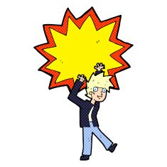 cartoon man having awesome idea N3