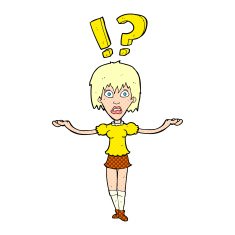 cartoon woman asking question N37