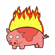 cartoon roast ham N3