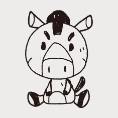 Chinese Zodiac horse doodle drawing N3
