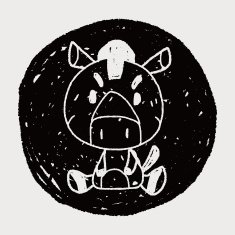 Chinese Zodiac horse doodle drawing N5