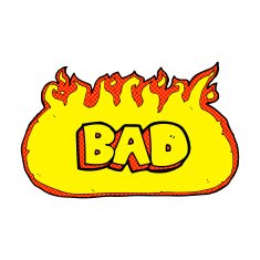 flaming bad sign N5