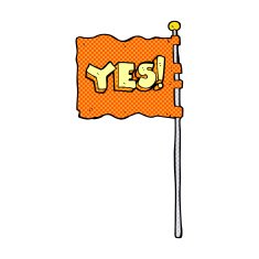 cartoon yes flag N3