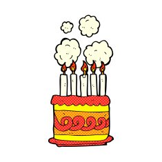 Cartoon Birthday Cake N34