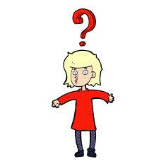 cartoon woman asking question N41