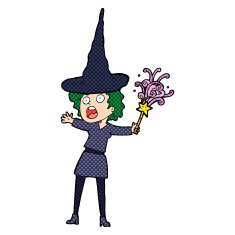 cartoon halloween witch N29