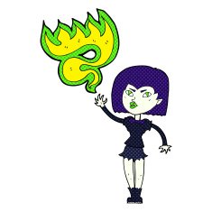 cartoon halloween vampire girl N26