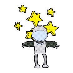 cartoon space man N10