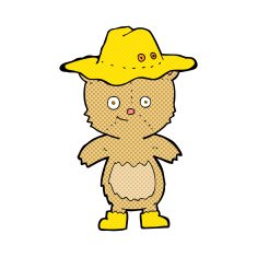 cartoon bear in hat N69