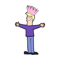 cartoon man in paper hat N3
