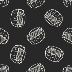 chocolate doodle seamless pattern background N3