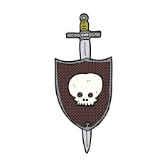 Cartoon Sword And Shield N7
