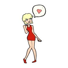cartoon woman in love N75