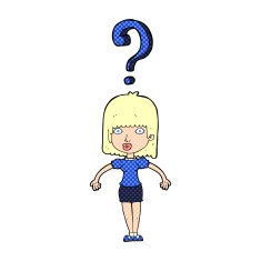 cartoon confused woman N14