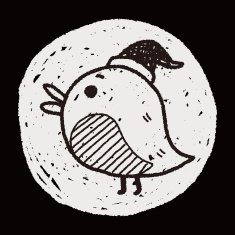 Christmas bird doodle N8