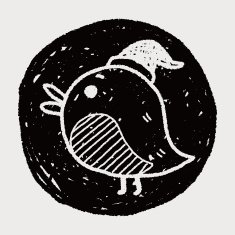 Christmas bird doodle N9