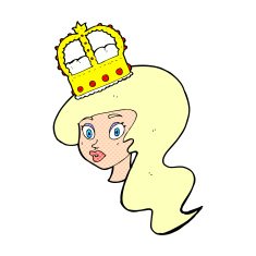cartoon person wearing crown N46