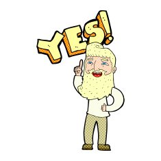 cartoon man shouting YES N3