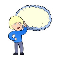 cartoon man with idea N4