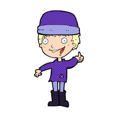cartoon man in hat N19