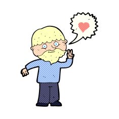 cartoon man talking about love N3