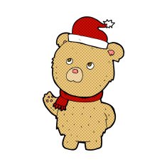 cartoon christmas teddy bear N17