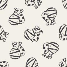 Christmas gift doodle seamless pattern background N2