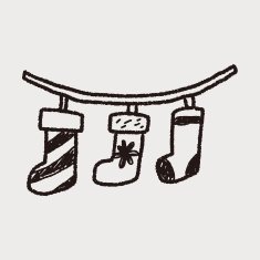 christmas socks doodle N8